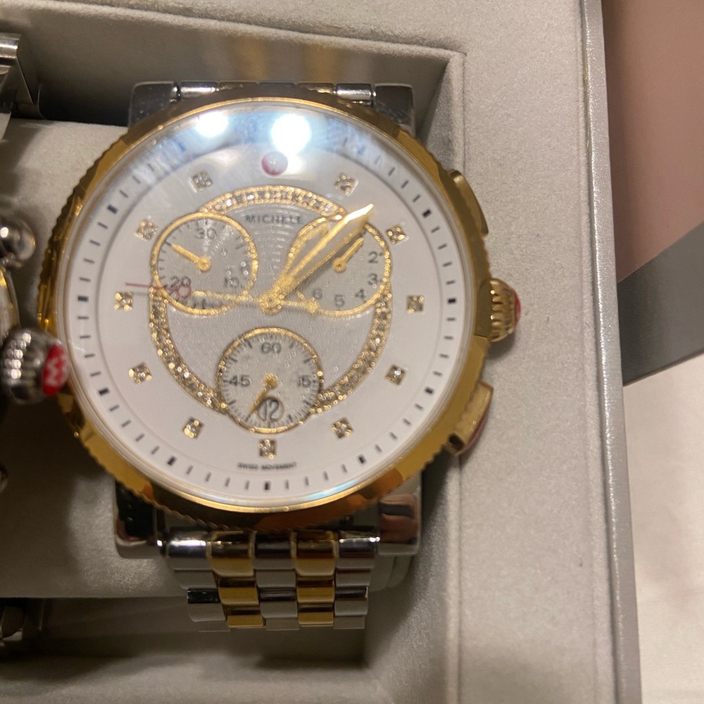 Michelle watch large size two tone